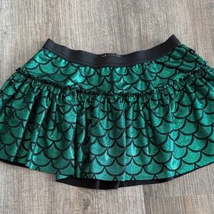 Sparkle Athletic Green Mermaid Pattern Skirt